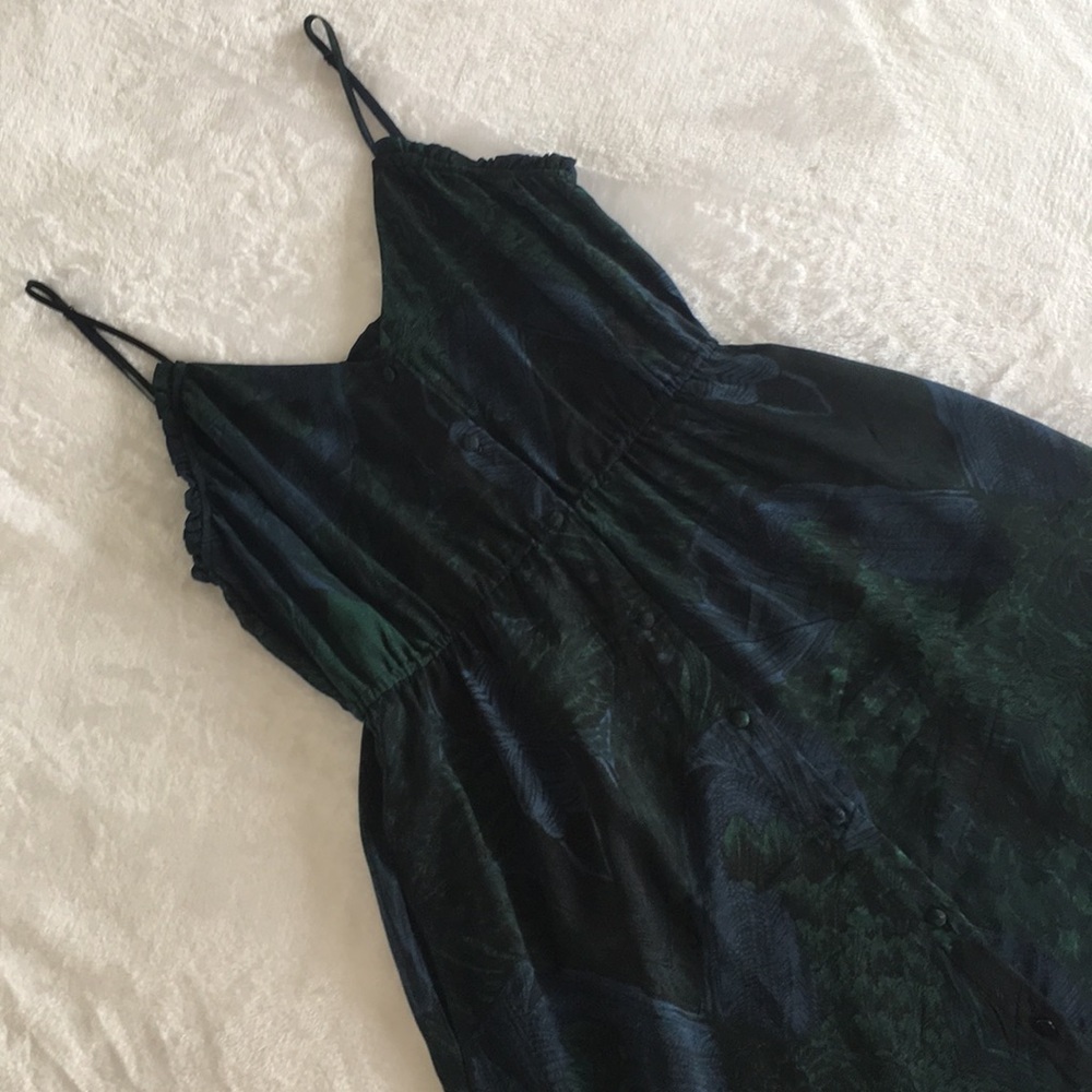 💫 UO Ecote BEAUTIFUL Silk Button Up Strappy Dress